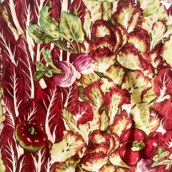 Vintage Aquascutum Vegetable Garden All Over Print Silk Twill Scarf - Picture 5 of 9